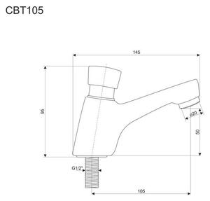 Mereo, Umývadlový stojankový ventil, 1/2", MER-CBT105