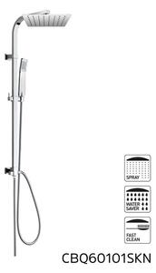 Mereo, Sprchová súprava Quatro, nerezová hlavová sprcha a jednopolohová ručná sprcha, MER-CBQ60101SKN