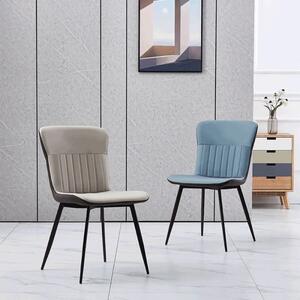 Atraktívna jedálenská stolička, ekokoža modrá (k297866)