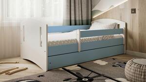 POSTEĽ PRE DETI A MLÁDEŽ 80/140 cm, modrá, biela MID.YOU - Detské izby, Online Only