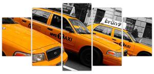 Žlté taxi - obraz (Obraz 150x70cm)