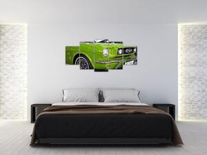 Zelené auto - obraz (Obraz 150x70cm)