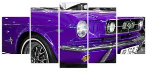 Fialové auto - obraz (Obraz 150x70cm)
