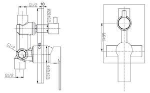 Mereo, Sprchový set s dvojcestnou podomietkovú batérií, MER-CB650SD2