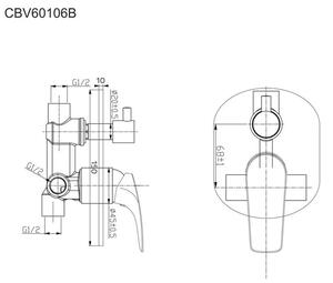 Mereo, Sprchový set s dvojcestnou podomietkovú batérií, MER-CB650SE1