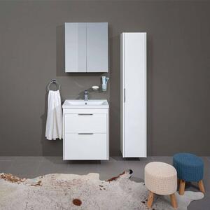 Mereo, Vigo, kúpeľňová skrinka s keramickým umývadlom, 51x40x72 cm, biela, MER-CN310