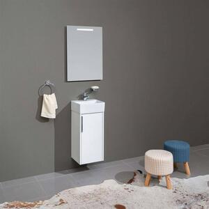 Mereo, Vigo, kúpeľňová skrinka s keramickým umývadlom, 33x29x71 cm, biela, MER-CN350