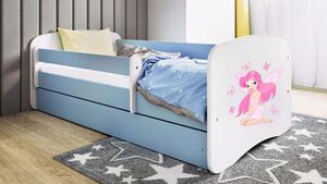 POSTEĽ PRE DETI A MLÁDEŽ 80/160 cm, modrá, biela MID.YOU - Detské izby, Online Only