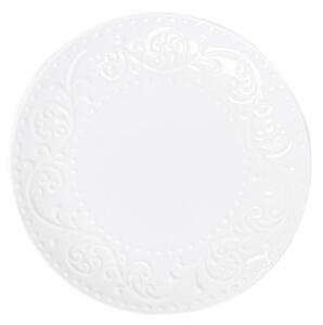 Dezertný tanier SYLIA biely s ornamentom SS23 844015