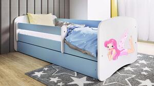 POSTEĽ PRE DETI A MLÁDEŽ 80/160 cm, modrá, biela MID.YOU - Detské izby, Online Only