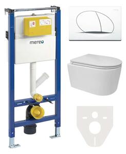 Mereo, WC komplet pre sádrokartón s príslušenstvom, MER-MM02SETRA