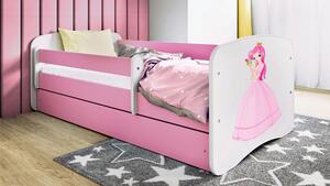 POSTEĽ PRE DETI A MLÁDEŽ 80/160 cm, biela, pink MID.YOU - Detské izby, Online Only