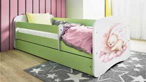 POSTEĽ PRE DETI A MLÁDEŽ 80/160 cm, zelená, biela MID.YOU - Detské izby, Online Only