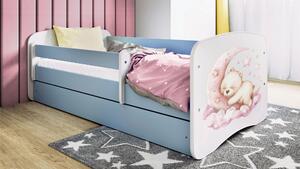 POSTEĽ PRE DETI A MLÁDEŽ 80/160 cm, modrá, biela MID.YOU - Detské izby, Online Only