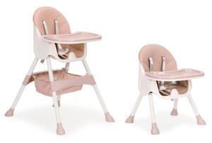 ECOTOYS Detská jedálenská stolička 2v1 Rose