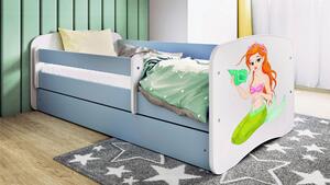 POSTEĽ PRE DETI A MLÁDEŽ 80/160 cm, modrá, biela MID.YOU - Detské izby, Online Only