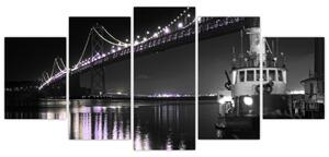 Nočný most - obraz (Obraz 150x70cm)