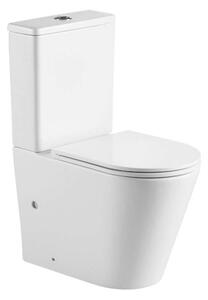 Mereo, WC kombi vario odpad, kapotované, Smart Flush RIMLESS, 605x380x825mm, keramické, vr. sedátka, MER-VSD91T1