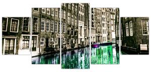 Obraz ulice Amsterdamu (Obraz 150x70cm)
