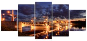 Obraz osvetleného mosta (Obraz 150x70cm)