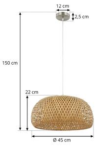 Lindby Jadwiga závesné svietidlo Ø 45 cm z bambusu