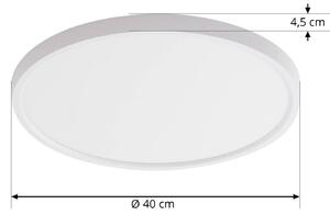 Lindby Smart LED stropné svietidlo Denora, biele, RGB, CCT, Tuya