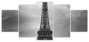 Trabant u Eiffelovej veže - obraz na stenu (Obraz 150x70cm)