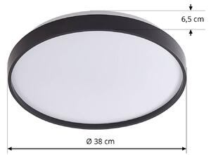 Lindby Smart LED stropné svietidlo Mirren čierny kov CCT Tuya