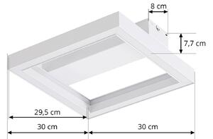 Lucande Smart LED stropné svietidlo Tjado, 30 cm, biela, Tuya