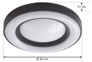 Lindby Aaesha LED svetlo biela/čierna Ø 50,5 cm