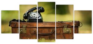 Telefón na kufri - obraz (Obraz 150x70cm)