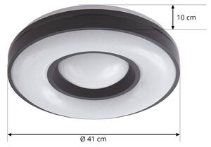 Lindby Aaesha LED svetlo biela/čierna Ø 40,5 cm