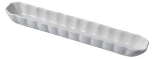 Biela dlhá úzka keramická miska - 26*4*3 cm - Clayre & Eef