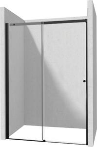 Deante Kerria Plus sprchové dvere 170 cm posuvné čierna matná/priehľadné sklo KTSPN17P