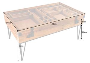 Dizajnový konferenčný stolík Eisley II 100 cm jedľa