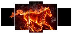 Obraz horiace kôň (Obraz 150x70cm)