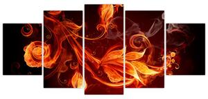 Abstraktné oheň - obraz (Obraz 150x70cm)