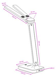 BRILAGI - Stmievateľná LED stolová lampa MODO DUO LED/8W/5V 3000/4000/6500K biela
