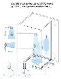 Oltens Fulla stena sprchovacieho kúta 80 cm chróm lesklý/sklo priehľadné 22100100