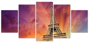 Eiffelova veža - moderný obraz (Obraz 150x70cm)