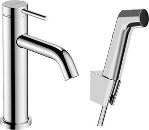 Hansgrohe Tecturis S - Páková umývadlová batéria 110 s ručnou sprchou Bidette a sprchovou hadicou 160 cm, chróm 73211000