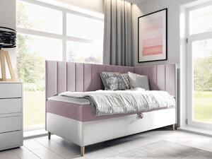 Mirjan24 Kontinentálna posteľ Junior Kamire 3, Strana: pravá, Rozmer postele: 100x200, Dostupné poťahy: ekokoža Soft 017 (biela) + Fresh 09 5903211204630
