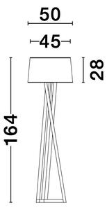 Drevená stojaca lampa Salino B 50 Drevo – Hnedá
