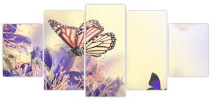 Motýle - obraz (Obraz 150x70cm)