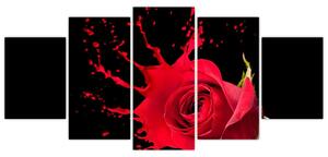 Abstraktný obraz ruža - obraz (Obraz 150x70cm)