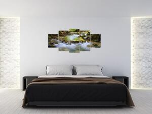 Rieka v lese - obraz (Obraz 150x70cm)