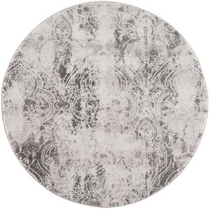 Dekorstudio Moderný okrúhly koberec NOA - vzor 9318 sivý Priemer koberca: 120cm