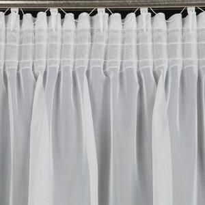 Biela voálová záclona na páske LUCIA 140x270 cm