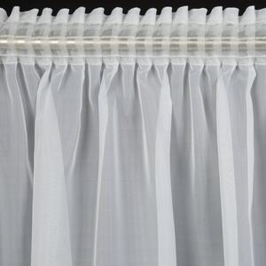 Biela voálová záclona na páske LUCIA 140x270 cm