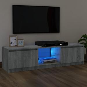 TV skrinka s LED, sivý dub sonoma 120x30x35,5 cm